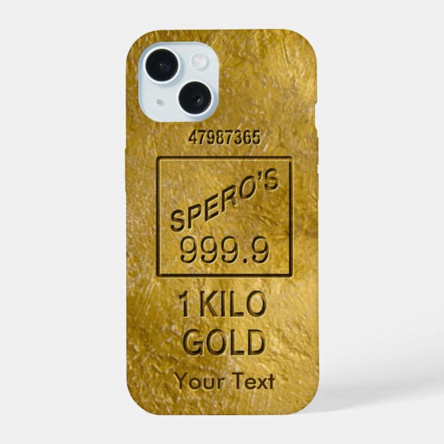 Gold Bar iPhone 15 Hülle (Rückseite)