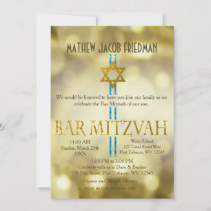 Gold Bar Mizvah Einladung