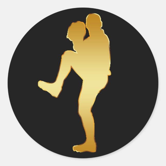 GOLD BASEBALL PLAYER RUNDER AUFKLEBER (Vorderseite)