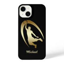 Gold Basketball Player Slam Dunk