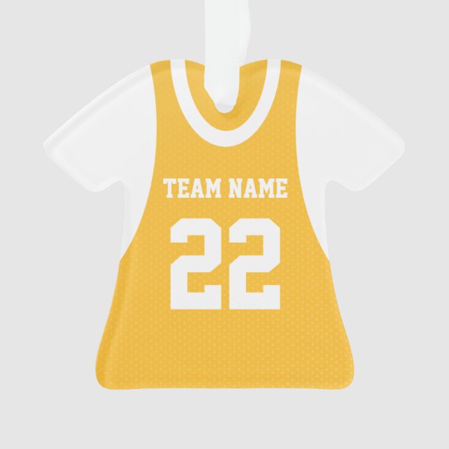 Gold Basketball Sports Jersey mit Foto Ornament (Vorderseite)