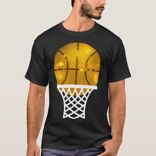 Gold Basketball Trophäe Mvp Award Cool Basketball  T-Shirt (Vorderseite)