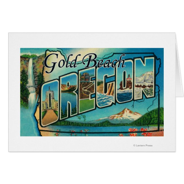 Gold Beach, Oregon - Große Buchstabenszenen (Vorderseite (Horizontal))