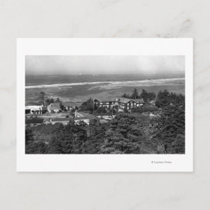 Gold Beach, Oregon Town View und Sunset Inn Postkarte