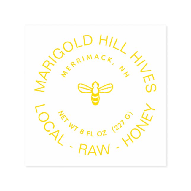 GOLD BEE HONEY ETIKETT BRIEFMARKE FÜR DUNKPAPIER PERMASTEMPEL (Design)