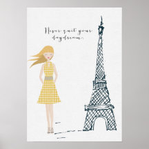 Gold "Beenden Sie Ihren Traum nie" Zitat-Poster