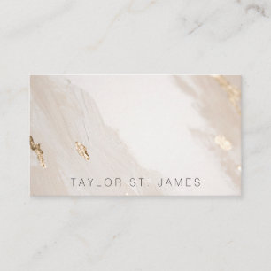 Gold Beige Rustikale Visitenkarte
