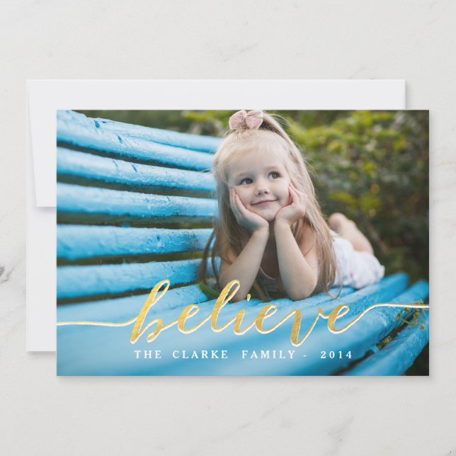 Gold Believe 2014 Carte photo de vacances (Devant)