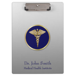 Gold Beruflich Caduceus Medical Blue Klemmbrett