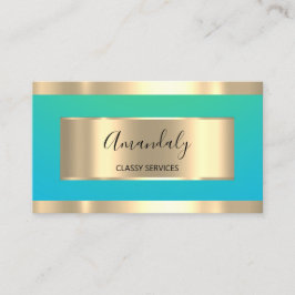 Gold Beruflich Consulting Dusty Blue Modern Visitenkarte