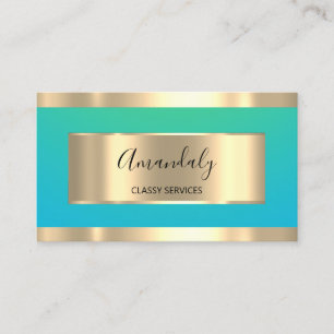 Gold Beruflich Consulting Dusty Blue Modern Visitenkarte