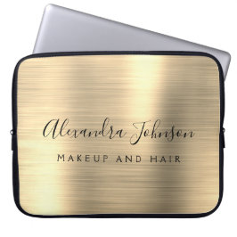 Gold-Beruflich-Metallic-Monogram-Geschäft Laptopschutzhülle