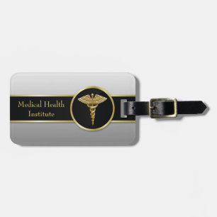Gold Berufliche Medizin Caduceus - Gepäckmarke Gepäckanhänger