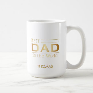 Gold Best Dad Typografie Kaffeetasse