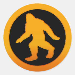 Gold Bigfoot Runder Aufkleber