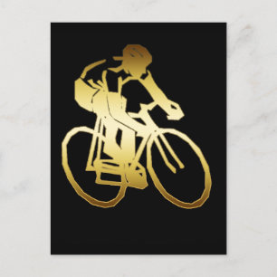 GOLD BIKE RIDER POSTKARTE