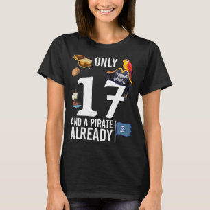 Gold Bird Ships nur 17 Jahre und ein Pirat bereits T-Shirt