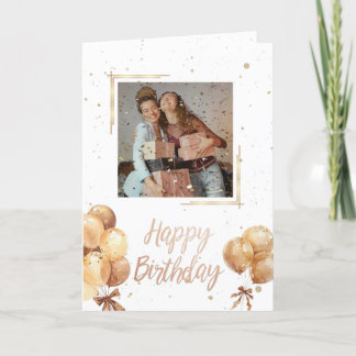 Gold Birthday Card für Freunde Feiertagskarte