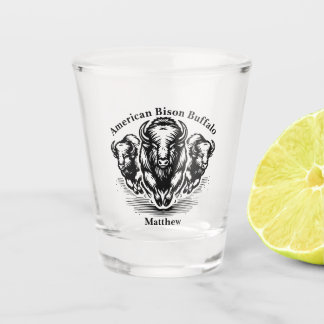 Gold Bison Stampede im Wilden Prärien Schnapsglas