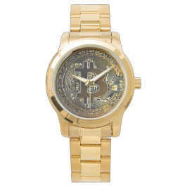 Gold Bitcoin Watch for Man Armbanduhr