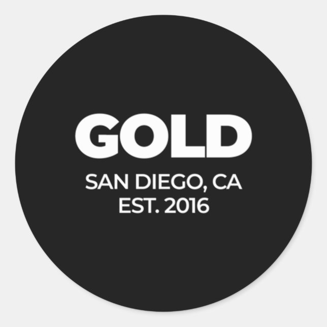 Gold Bjj Og Collection Runder Aufkleber (Vorderseite)
