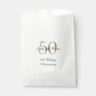 Gold Black 50. Hochzeitstag Geschenktütchen