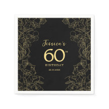 Gold Black 60. Geburtstag