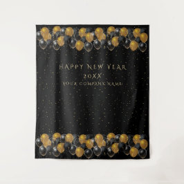 Gold Black Balloons New Year Party Prop Wandteppich