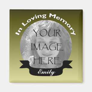 Gold Black Band Foto Memory Magnet