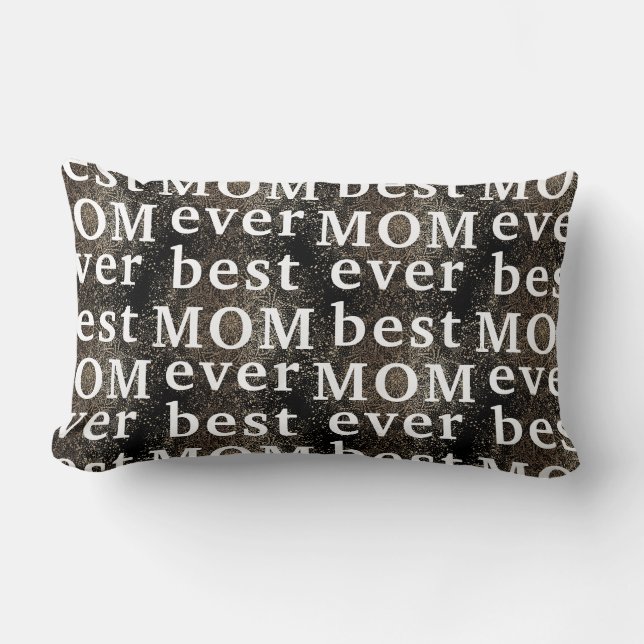 Gold Black Botanical Modern MAMA | Beste MAMA je Lendenkissen (Vorderseite)