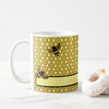 GOLD BLACK BUMBLE BIENEN BUTTER YELLOW HONEYCOMB