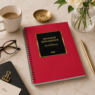 Gold black cardinal red professional business notizbuch