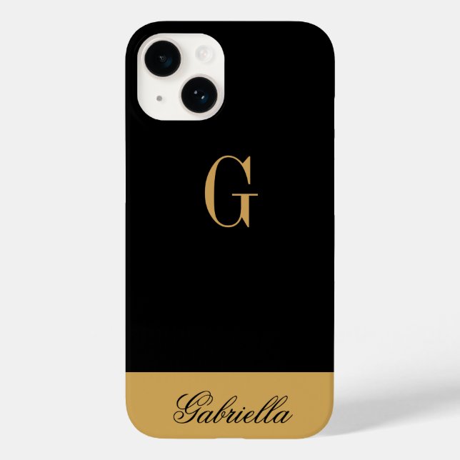 Gold Black Case-Mate iPhone 14 Hülle (Rückseite)