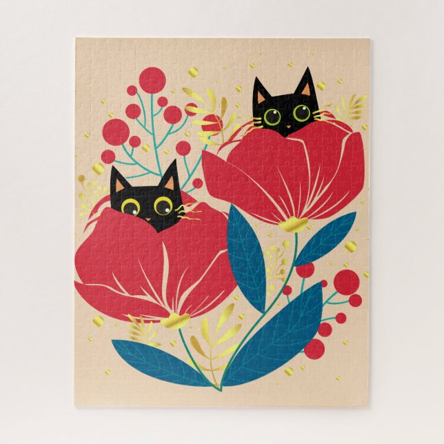 Gold Black Cat Garden Blume (Vertikal)