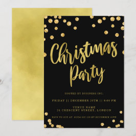 Gold Black Christmas Corporate Holiday Party Einladung