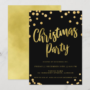 Gold Black Christmas Corporate Holiday Party Einladung