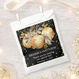 Gold Black Christmas Gastgeschenk Hochzeit Bag Geschenktütchen
