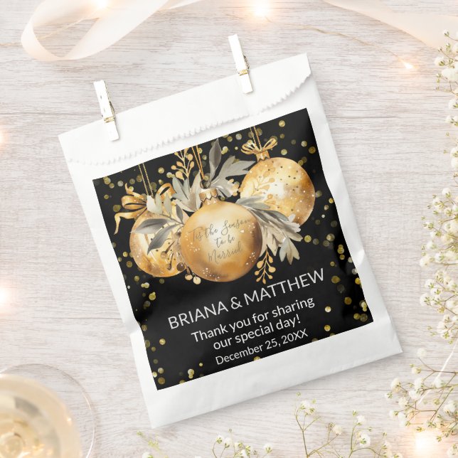 Gold Black Christmas Gastgeschenk Hochzeit Bag Geschenktütchen (Ausgeschnitten)