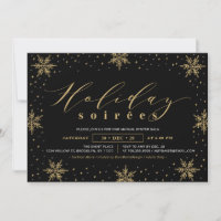 Gold & Black Corporate Holiday Soiree Party