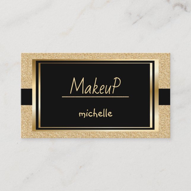Gold Black Custom Beruflich Visitenkarte (Vorderseite)