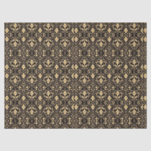 Gold Black Demask Goth Lace Muster 2 Decoupage Seidenpapier
