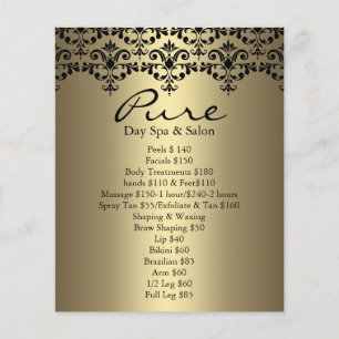 Gold & Black Elegante Damask Flyer