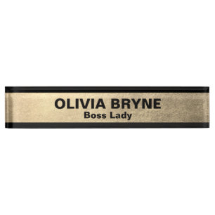 Gold Black Employee Namensplakette