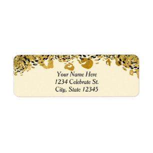 Gold & Black Exotischer Dschungel Gepard Glam Crem