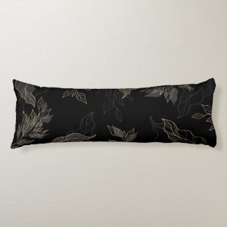 Gold Black Floral Seitenschläferkissen