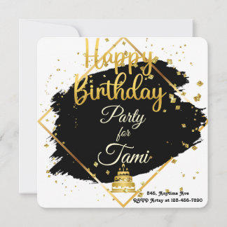 Gold & Black Geburtstag