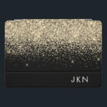 Gold Black Glitzer Girly Monogram Initials iPad Pro Cover<br><div class="desc">Gold und Black Imitats belichten metallische Sparkle Glitzer Monogram Name Laptop Case. Das macht den perfekten 16 Geburtstag,  Hochzeit,  Brautparty,  Jubiläum,  Babydusche oder Junggeselinnen-Abschied Geschenk für jemanden,  der Lieben glamourösen Luxus und schicke Stile.</div>
