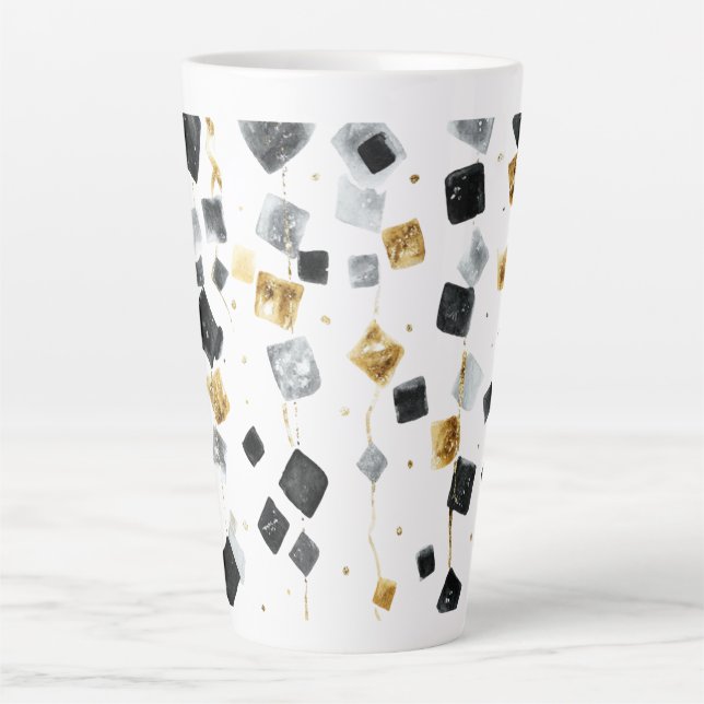 Gold Black Happy New Year Milchtasse (Vorderseite)