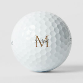 Gold & Black Individuelle Name Titleist Pro VI Golfball