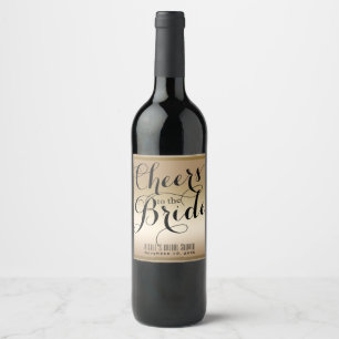 Gold & Black KEERS ZUM BRIDE Bridal Wine Weinetikett